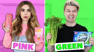 Eating Only ONE Color of Food for 24 Hours!!! Rainbow Food Challenge
