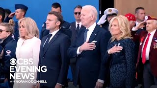 Biden, Macron pay tribute to WWII veterans on 80th anniversary of D-Day