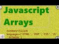 #Javascript #arrays Javascript array tutorial | Access array element by index | Javascript list