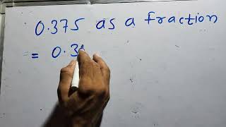 0.375 as a Fraction (simplified form) | Hindi