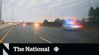 New dashcam video shows scale of Highway 401 police chase