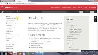 CakePHP 3 installation with composer in 5 minutes