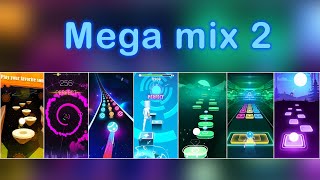 Mega Mix 2 | FADED - MARSHMELLOW ALONE - DESPACITO - COFFINE DANCE - BABY SHARK   Tiles Hop Edm rush