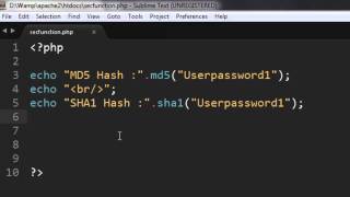 MD5 and SHA1 Hashes in PHP