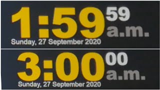 Clock jumps forward 1 hour (Daylight savings)
