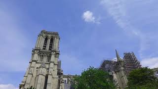 Francja . Paryż - Katedra Notre Dame  - 2019. w 4K