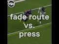 wide receiver fundamentals fade vs. press teachtapes 388