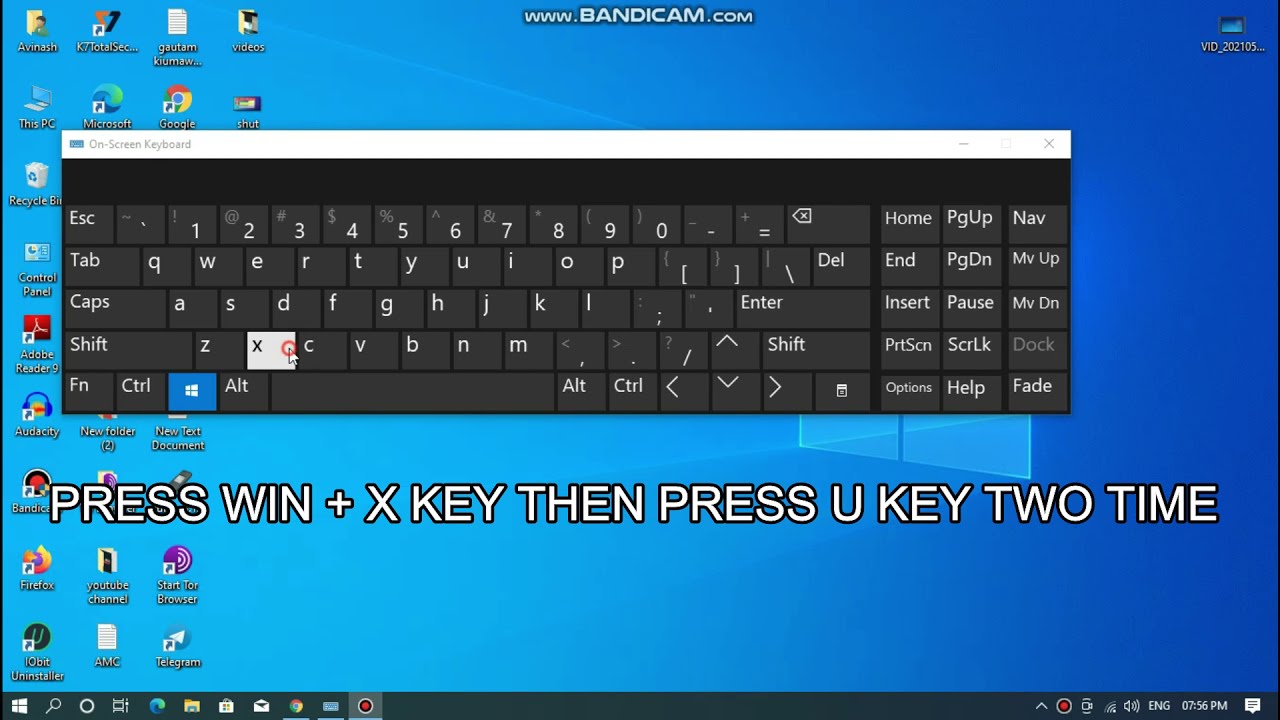 Keyboard Shortcut For Shutting Down Window 10 Pc ||#avinashsagar ...