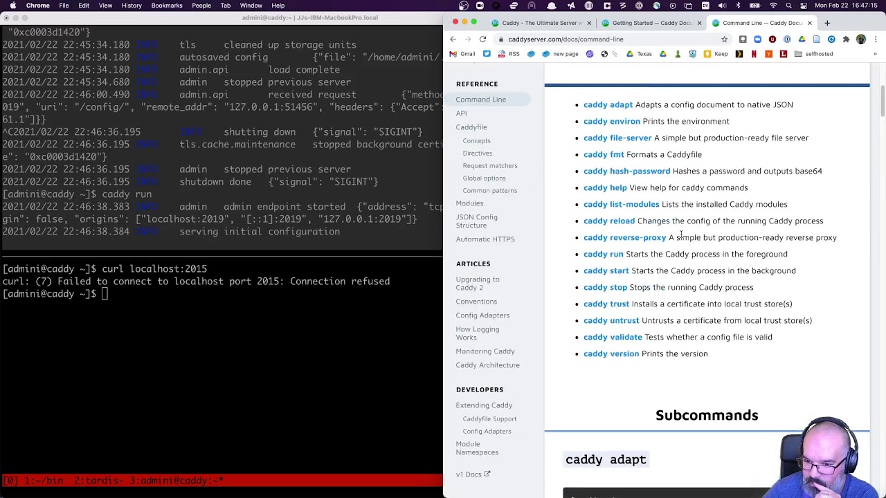 Playing With Caddy Server Part 1 Youtube