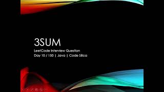 3Sum | LeetCode Interview Question | Sorting + Two Pointers Explained in Java