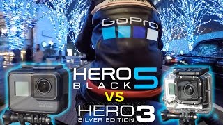 【バイクで夜景比較】GoPro HERO 5 vs HERO 3. Compare the night video on a motorcycle.イルミネーション