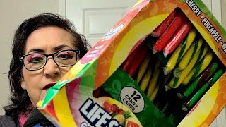 ASMR Anécdota y dulce de bastoncitos,  Life Savers, Candy Canes!