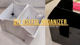 2 ways to make these Useful Spacious Organizer at home with recycling things✨