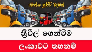 ත්‍රීවීල් ගෙන්වීම ලංකාවට තහනම් |Import of three wheelers is prohibited |three wheel price 2024 |