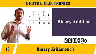 Lecture 18 – Binary Addition (മലയാളത്തിൽ) – Digital Electronics