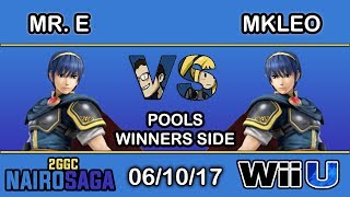 2GGC: Nairo Saga - RvL | Mr. E (Marth) Vs. Echo Fox MVG | MkLeo (Marth) Pools Winners Side