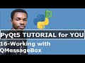 PyQt5 Tutorial #16 - Working with QMessageBox