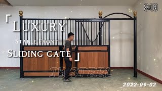 Luxury heavy duty sliding gate horse stable front door S-03 for sale