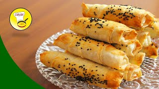 Feta Spinat Röllchen | Bestes Fingerfood ever 😋Lecker | Börek mit Spinat & Schafskäse