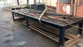 Huge Solid Steel Workbench - 5.5 Tonne Load