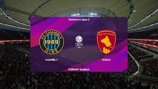 PES 2020 | Chambly vs Rodez - Domino's Ligue 2 | 20/03/2020 | 1080p 60FPS