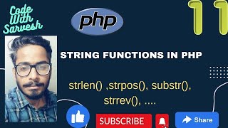 Basic Strings Functions in PHP | PHP Tutorial in Hindi | CodeWithSarvesh
