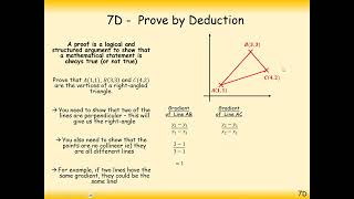 7D  Writing Proofs by Deduction