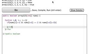 Java: CodingBat– Warmup-2– array123