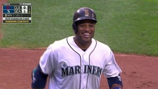 CLE@SEA: Cano opens the scoring with long home run