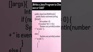 Java Program to Check Even or Odd Numbers | Step-by-Step Explanation for Beginners"