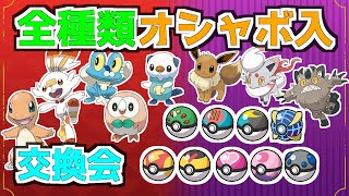 全種オシャボ入り　ミジュマル　モクロー　ヒトカゲ　ヒバニー　ケロマツ　ヒスイゾロア　イーブイ　ガラルニャース　配布会　【ポケモンSV】