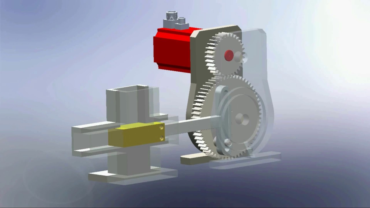 Rotary To Reciprocating Motion With Quick Return Mechanism