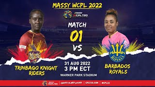 LIVE | Trinbago Knight Riders Women vs Barbados Royals Women | WCPL 2022