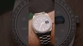 Rolex President Day-Date II White Gold Diamond Mens Watch 218349 | SwissWatchExpo