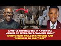 APST EDU REACTED IN A VERY SAD MANNER TO PETER OBI'S COMMENT ABOUT ENDING NIGHT VIGILS IN CHURCHES