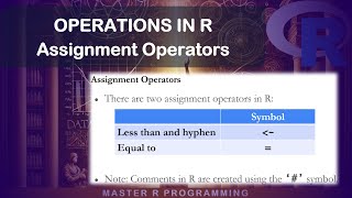 Assignment Operators in R