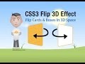 CSS3 Flip 3D Animation For Boxes and Cards HTML5 Tutorial