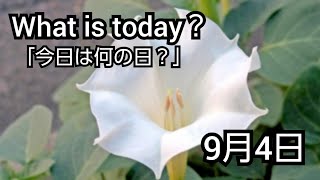 【What is today？】今日は何の日？(20200904)