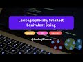 Lexicographically Smallest Equivalent String | LeetCode 1061 | Java