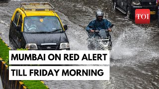 Mumbai Rains | IMD sounds red alert till Friday morning | Schools, colleges shut | Mumbai Weather
