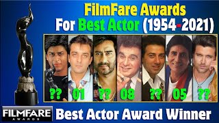 Best Actor Filmfare Awards All Time List | 1954-2021 | All Time Filmfare Award NOMINEES And Winners