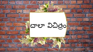 చాలా విచిత్రం