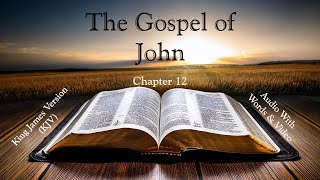 The Gospel of John, Chapter 12 - Holy Bible (KJV) - Audio with Words \u0026 Video