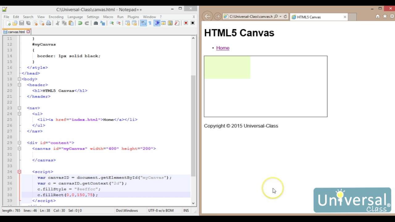 Lesson 14: Drawing With The Canvas Tag - HTML Course - YouTube