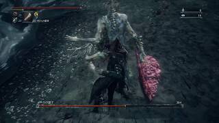 Bloodborne苗床無し寄生虫でカンストゴースの遺子を殴る