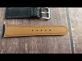 brown crocodile custom curved end watch strap 5 3 8