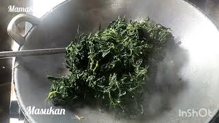 Goreng ikan asin,tumis daun ubi@daun singkong,#kegiatan#IRT