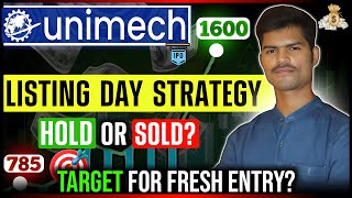 Unimach Aerospace Listing Day strategy | Hold or Sell? | Fresh Entry?