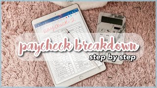 how i budget my paycheck (paycheck break down) | budget with me | low income budget