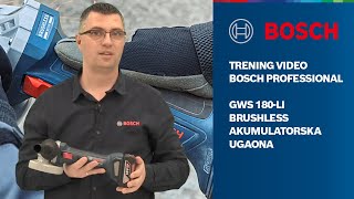 Trening Bosch Professional: GWS 180-LI Brushless akumulatorska ugaona brusilica